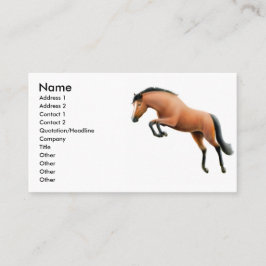 Visitkort för fjärdbanhoppninghäst