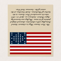 Visitkort för fortSumter flagga - "tältstilkort ",