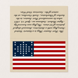 Visitkort för fortSumter flagga - "tältstilkort ",