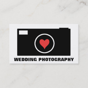 Visitkort för fotografi för vitkamerabröllop