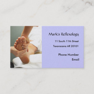 Visitkort för fotReflexologyfoto Tidsbeställning Kort