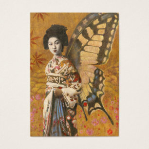 Visitkort för Geisha ACEO för vintage bevingad