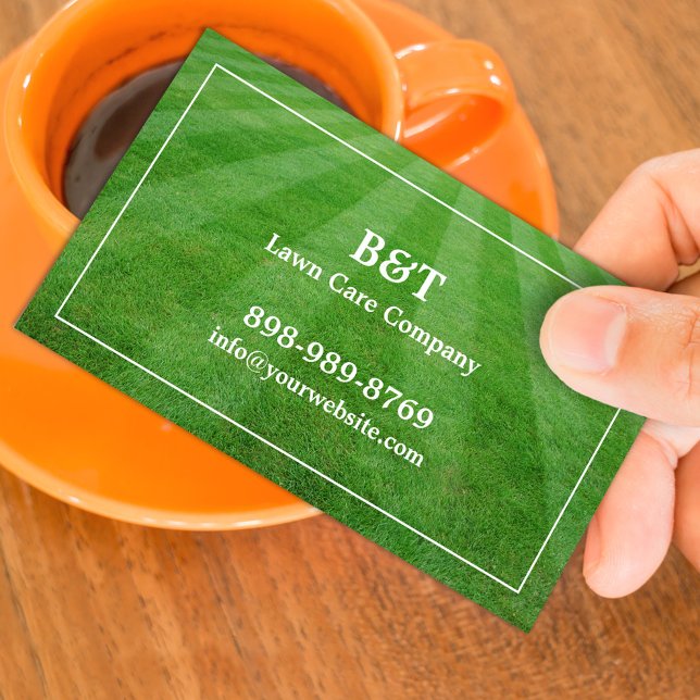 Visitkort för gräs för gräsmattaomsorgfält (Skapare uppladdad)
