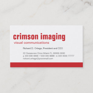 Visitkort för grundlinjepanelCrimson