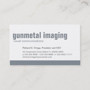 Visitkort för grundlinjepanelkanonmetall