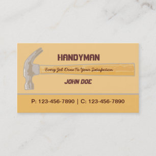 Visitkort för Handyman/leverantörsnickare