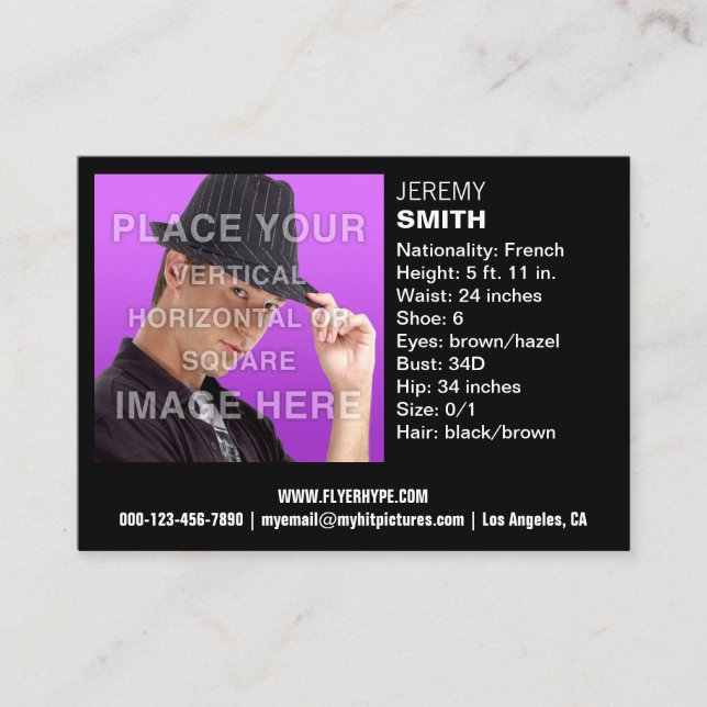 Visitkort för Headshot för glöd för (Framsida)