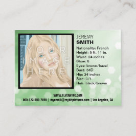 Visitkort för Headshot för glöd för