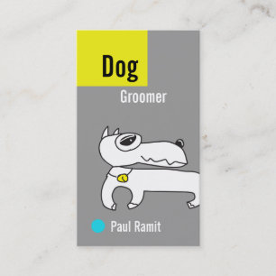 Visitkort för hundGroomergrå färg