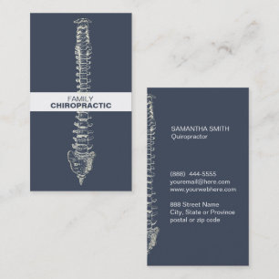 Visitkort för ı för familjChiropracticrygg