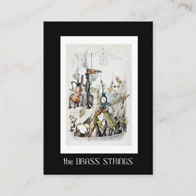 Visitkort för J J Grandville för musiker (Framsida)