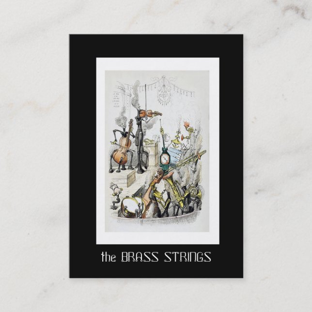 Visitkort för J J Grandville för musiker (Framsida)