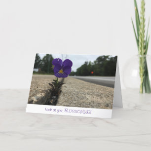 Visitkort för jaktblommor (grattisar) kort