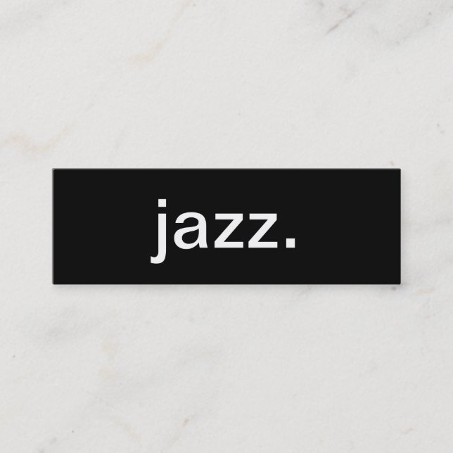 Visitkort för Jazzmusik (Framsida)