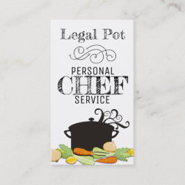 visitkort för kock för soppakrukagrönsaker