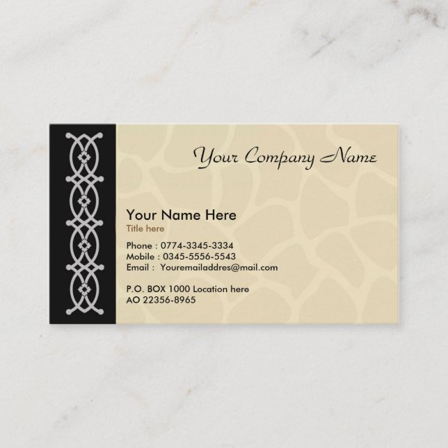 Visitkort för konstnär (Framsida)