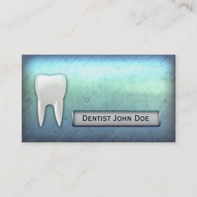 Visitkort för kontor för kall blåtttandläkare (Framsida)