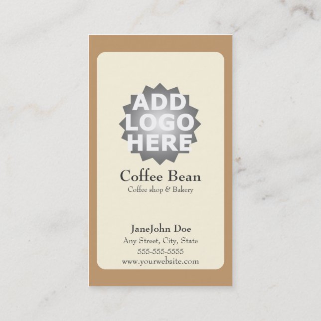 Visitkort för kort för coffee (Baksida)