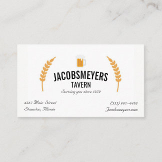 Visitkort för krog- eller puböllogotyp