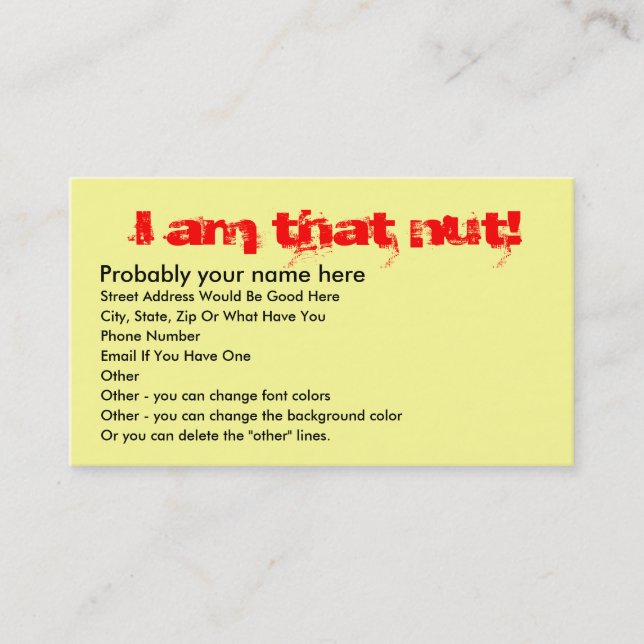 Visitkort för kvadratnöt ATV (Framsida)