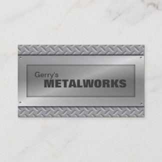 Visitkort för lakanmetallhandel - svart & silver