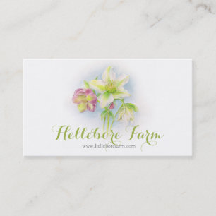 Visitkort för lantgård för Helleboreblommakonst