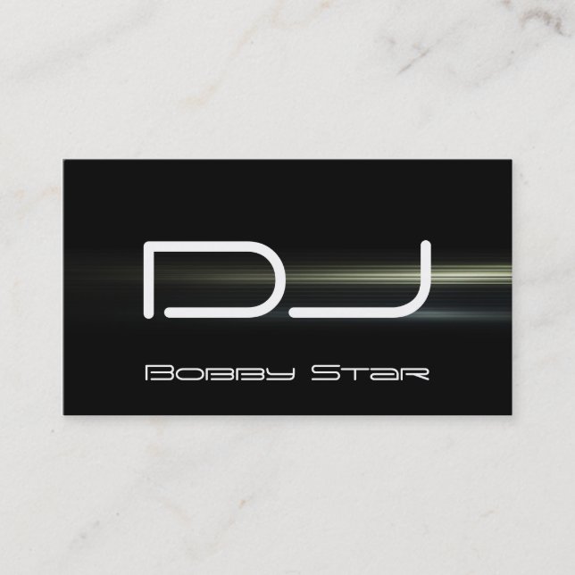 Visitkort för laser för blått för coolaDJ en (Framsida)