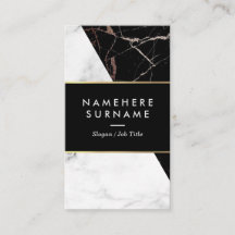 Visitkort för lodrät för marmor för vitsvartsilver