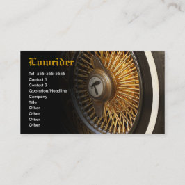 Visitkort för Lowriderbilklubb