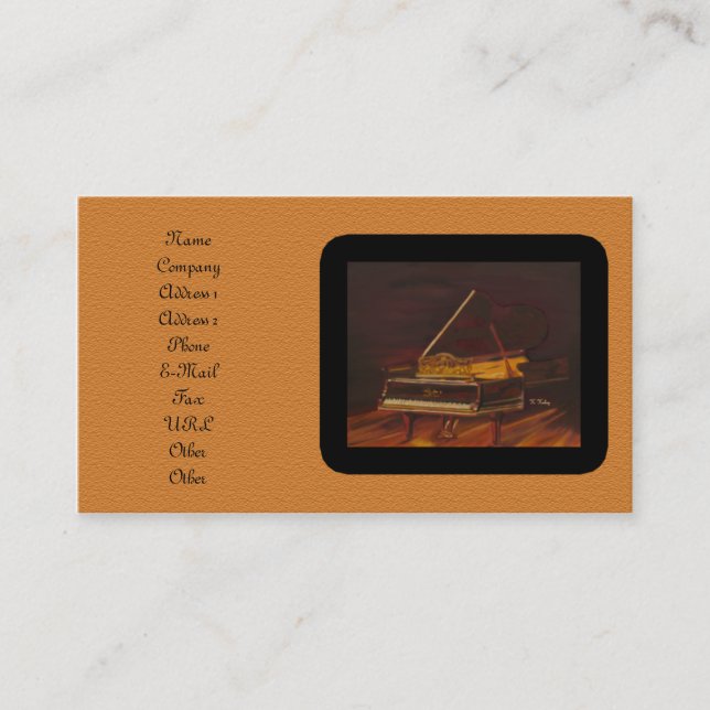 Visitkort för mahognymelodianpassade (Framsida)