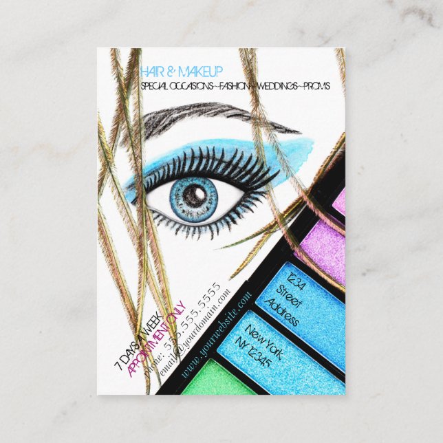 Visitkort för Makeupkonstnär (Baksida)