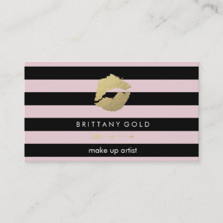 Visitkort för Makeupkonstnär - chic guld och svart