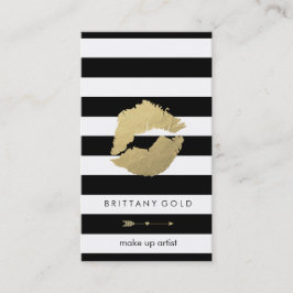 Visitkort för Makeupkonstnär - chic guld och svart