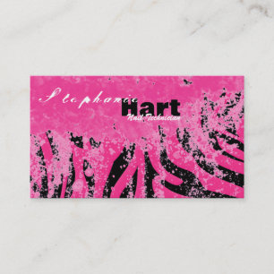Visitkort för Makeupkonstnär - Grungezebra tryck