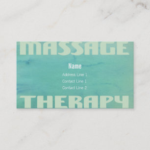 Visitkort för massageterapivattenfärg