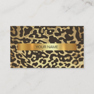 Visitkort för Minimalistic skina guld- jaguarVip