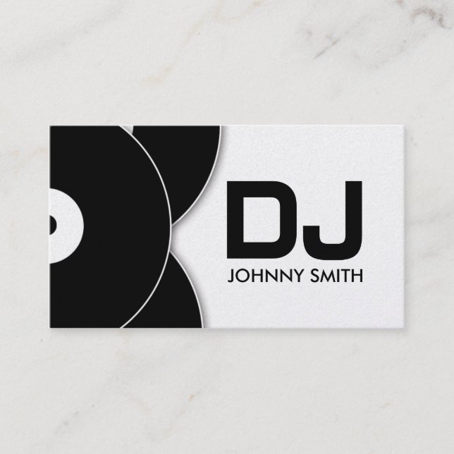 Visitkort för musik för DJ-vinylrekord (Framsida)