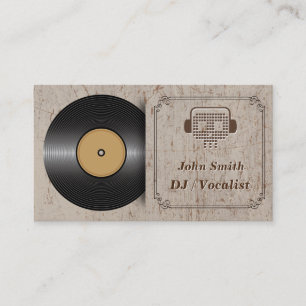 Visitkort för musik för klassikervinylDJ