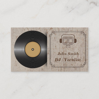 Visitkort för musik för klassikervinylDJ