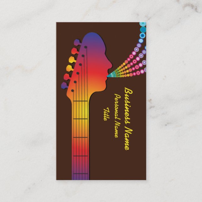Visitkort för musikaffär (Framsida)