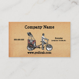 Visitkort för Pedicab vintagepapper