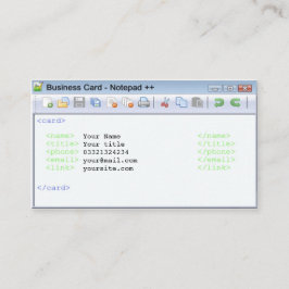 Visitkort för programmerare, bärare