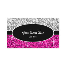 Visitkort för rosor för Glitzblandning"silver"