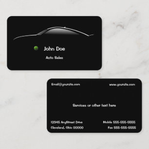 Visitkort för Salar för begreppsbil Auto