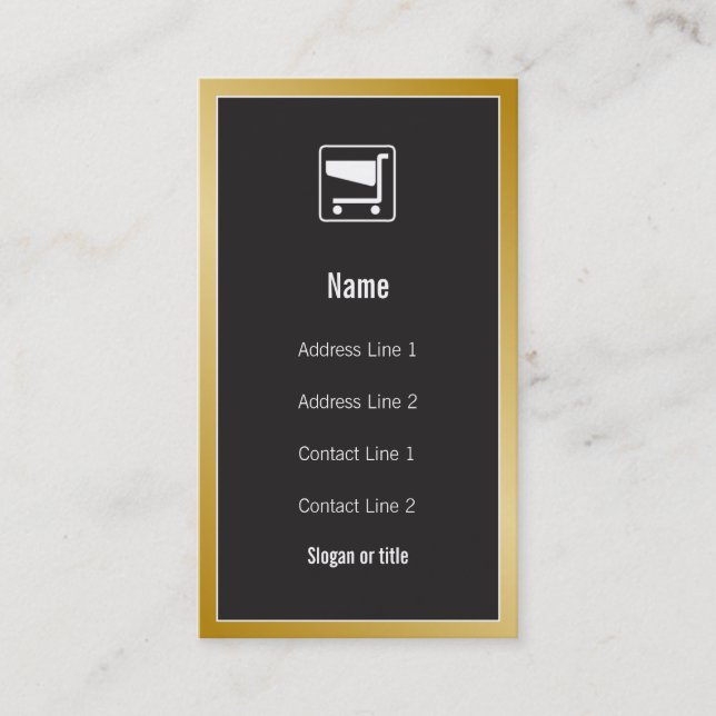 Visitkort för shoppingvagnssymbol (Framsida)