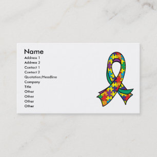 Visitkort för snyggt för Autismpusselband