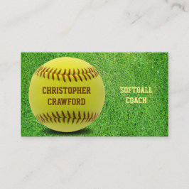 Visitkort för softballlagledareboll