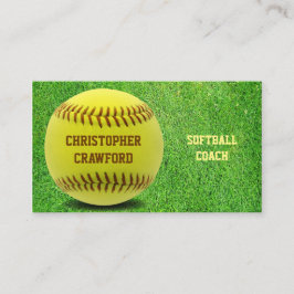 Visitkort för softballlagledareboll