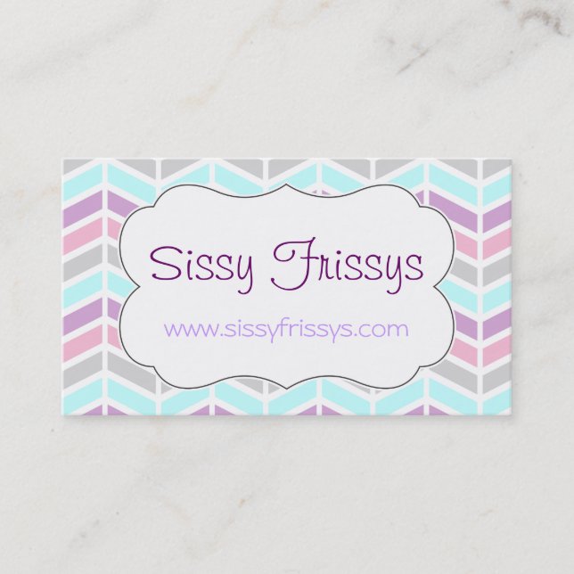 Visitkort för sparreHerringbonepastell (Framsida)