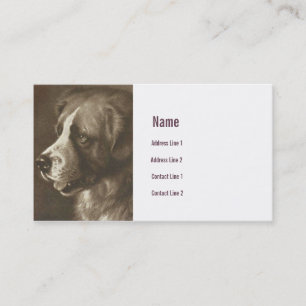 Visitkort för St Bernard hundillustration
